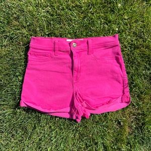 Pink high waist Hollister shorts - size 7